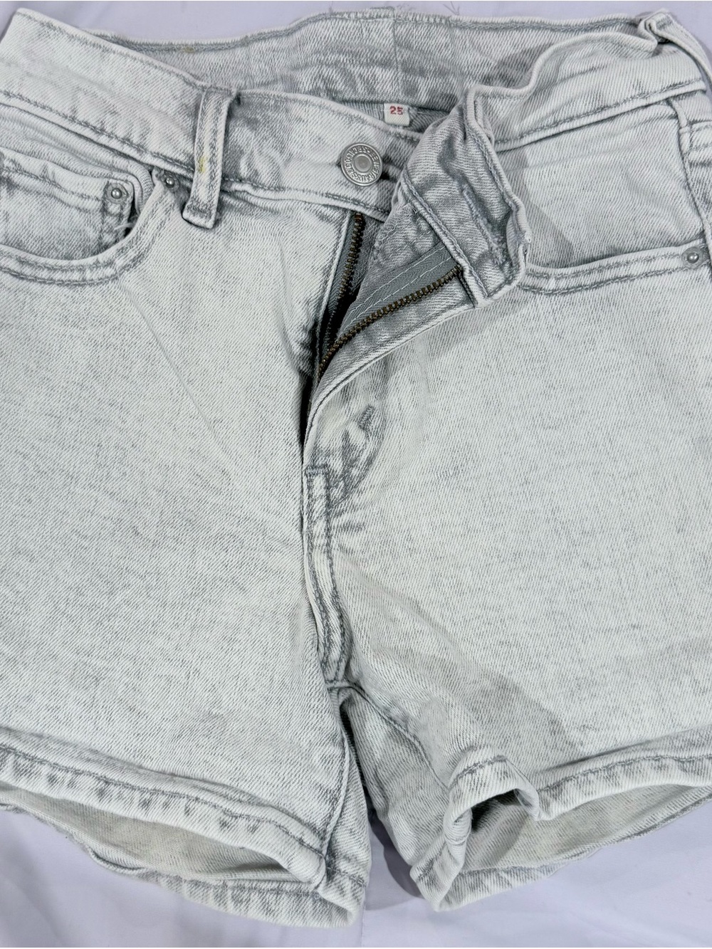 Women’s Light Gray Denim Shorts